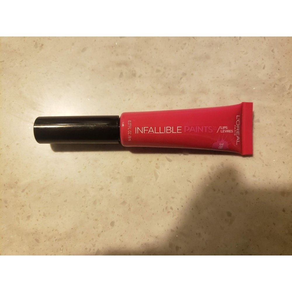 L'Oreal Paris Infallible Lip Paints 318 Fearless Fuschia New Fast Shipping